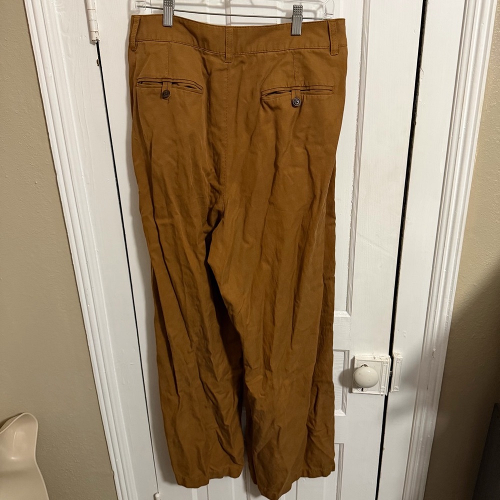 Madewell Wide-Leg Pants in Camel Brown - Picture 4 of 14
